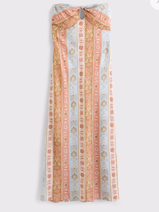 Abercrombie & Fitch Dresses & Skirts - NWT Abercrombie & Fitch A&F Strapless Knotted Maxi Dress M multicolor print